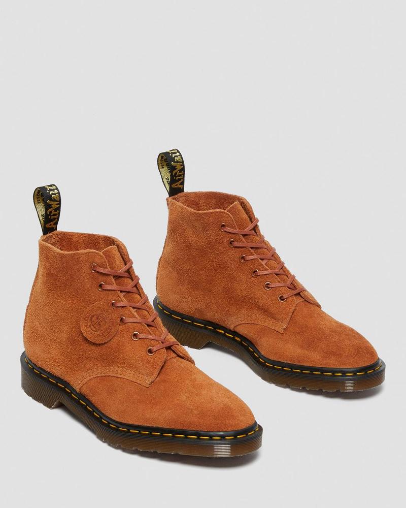 Brown Men's Dr Martens 101 Made in England Suede Ankle Boots | CA 407CTV